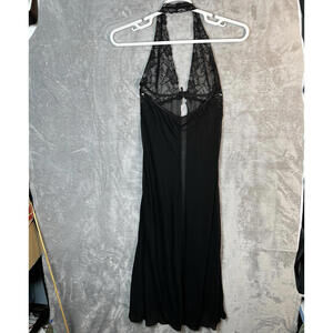 Rene Rofe Womens Lingerie Size M/L Halter Sheer Lace Babydoll Whimsigoth Witchy